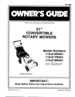 MTD 816R Owner'S Manual preview