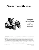 MTD 820 Series Operator'S Manual preview