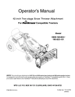 Предварительный просмотр 1 страницы MTD 823 Operator'S Manual