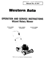 Предварительный просмотр 1 страницы MTD 93-3834-4 Operation And Service Instructions Manual