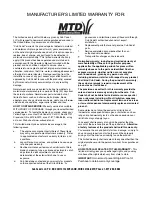 Preview for 36 page of MTD 970 Series Operator'S Manual