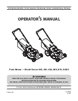 Preview for 1 page of MTD A00 Series Operator'S Manual