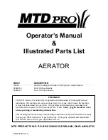 MTD Aerator 30 Operator'S Manual предпросмотр