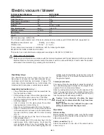 Предварительный просмотр 14 страницы MTD BVT 2500E Operating Instructions Manual