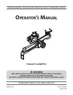 MTD compact log splitter Operator'S Manual preview