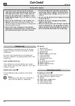 Предварительный просмотр 18 страницы MTD Cub Cadet LH5 B60 Operating Instructions Manual