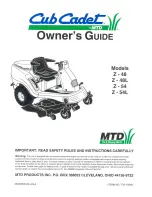 MTD Cub Cadet Z-48 Owner'S Manual preview