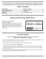 Предварительный просмотр 2 страницы MTD Gold 500 Series Operator'S Manual