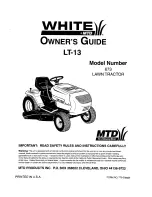 Предварительный просмотр 1 страницы MTD LT13 673 Owner'S Manual