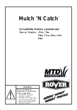 MTD Mulch 'N Catch 35M User Manual preview