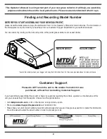 Предварительный просмотр 2 страницы MTD OEM-190-182 Operator'S Manual