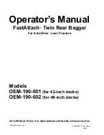 Предварительный просмотр 1 страницы MTD OEM-190-601 Operator'S Manual