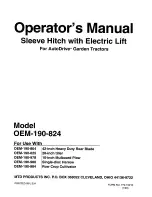 Preview for 1 page of MTD OEM-190-824 Operator'S Manual