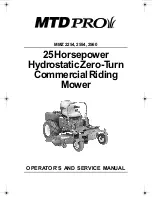 MTD PRO MMZ 2254 Operator'S And Service Manual предпросмотр