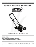 Предварительный просмотр 1 страницы MTD Series 080 Operator'S Manual