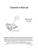 MTD Series 410 Operator'S Manual preview