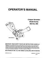 MTD Series 462 Operator'S Manual preview