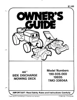 MTD TMO-33604A Owner'S Manual preview