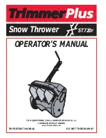 MTD TrimmerPlus ST720r Operator'S Manual preview