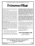 Предварительный просмотр 12 страницы MTD TrimmerPlus TP720r Operator'S Manual