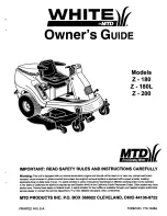 MTD White Z-180 Owner'S Manual предпросмотр