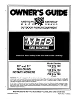 MTD Yard Machines 105 Series Owner'S Manual preview