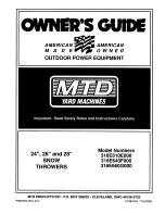 MTD Yard Machines 316E610E000 Owner'S Manual preview