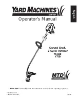 MTD Yard Machines Y700 Operator'S Manual preview