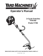 MTD Yard Machines Y725 Operator'S Manual предпросмотр