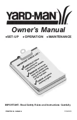 Предварительный просмотр 1 страницы MTD yard-man 11A-109C501 Owner'S Manual