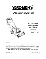 Предварительный просмотр 1 страницы MTD Yard-Man 12A-449T401 Operator'S Manual