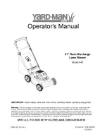 MTD Yard-Man 445 Operator'S Manual preview