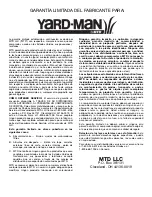 Preview for 72 page of MTD Yard-Man YM320BV Operator'S Manual