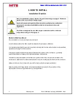 Preview for 7 page of MTE Matrix APAX Installation Manual