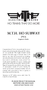 Preview for 1 page of MTHTrains 80-2346-1 Engineer'S Manual