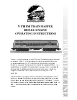 MTHTrains FM TRAINMASTER DIESEL ENGINE Operating Instructions Manual preview