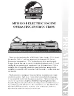 MTHTrains GG-1 Operating Instructions Manual preview