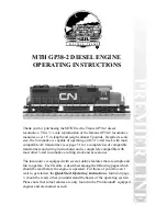 MTHTrains GP38-2 DIESEL ENGINE Operating Instructions Manual preview