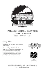 MTHTrains Premier EMD SD-80MAC Diesel Engine Operator'S Manual preview