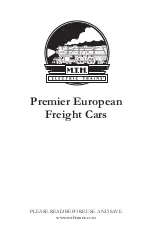 MTHTrains Premier European Freight Cars Manual preview