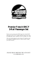 Preview for 1 page of MTHTrains Premier French SNCF 2-Rail Passenger Set Manual