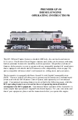 MTHTrains PREMIER GP-30 DIESEL ENGINE Operating Instructions Manual preview