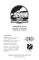 Preview for 1 page of MTHTrains PREMIER GP-40 DIESEL ENGINE Operator'S Manual