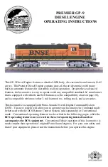 MTHTrains PREMIER GP-9 Diesel Engine Operating Instructions Manual preview