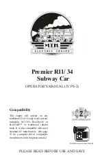 Preview for 1 page of MTHTrains Premier R11 Subway Car Operator'S Manual