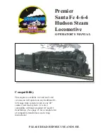 Предварительный просмотр 1 страницы MTHTrains Premier Santa Fe 4-6-4 Hudson Steam Locomotive Operator'S Manual