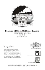 Preview for 1 page of MTHTrains Premier SD90 Operator'S Manual