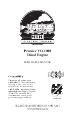 MTHTrains Premier VO-1000 Diesel Engine Operator'S Manual preview