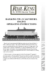 Preview for 1 page of MTHTrains Rail King NW-2 CALF DIESEL ENGINE Operating Instructions Manual