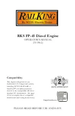 Preview for 1 page of MTHTrains Rail King RKS FP-45 Diesel Engine Operator'S Manual